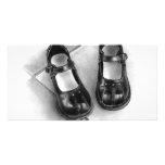 LITTLE BLACK SHOES: PENCIL ART: REALISM PHOTO GREETING CARD