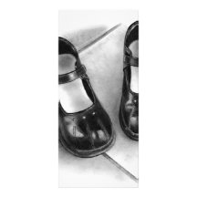 LITTLE BLACK SHOES: PENCIL ART: REALISM RACK CARDS
