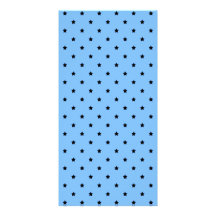 Little black stars on a light blue background. photo card