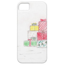 Little Blonde Girl with Presents iPhone 5 Cases
