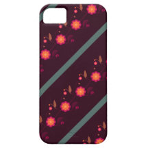 Little blossoms pattern with stripes iPhone 5 cases