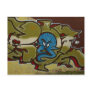 Little blue ghost graffiti post card