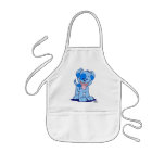 Little blue puppy cooking apron