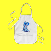 Little blue puppy cooking apron