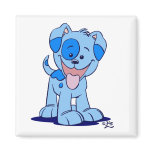 Little blue puppy magnet