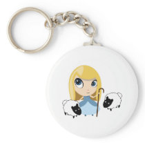 Little Bo Peep and her Sheep Keychains