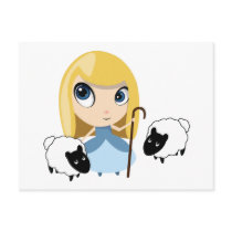 Little Bo Peep and her Sheep Postcard
