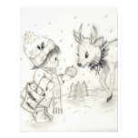 Little Boy and Reindeer Announcements