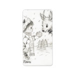 Little Boy and Reindeer Custom Address Label
