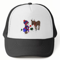 Little Boy and Reindeer Mesh Hats