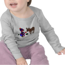 Little Boy and Reindeer Shirt