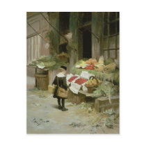 Little Boy at the Market Post Cards