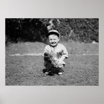 Little Boy jouant au base-ball, les années 1920 Posters
