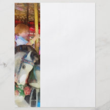 Little Boy on Carousel Full Color Flyer