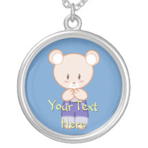 Little Boy Teddy Bear Necklace