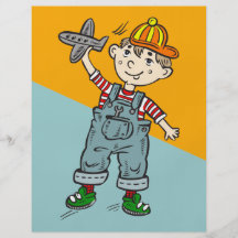 Little Boy With Airplane Full Color Flyer
