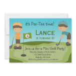 Little Boys Golf Birthday Party Invitation