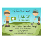 Little Boys Golf Birthday Party Invitation