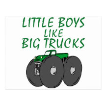 Little Boys Like Big Trucks Postcards