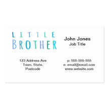 Little Brother in blue Business Cards
