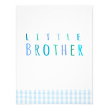 Little Brother in blue Invite