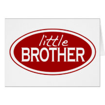 Little Brother (oval) Greeting Card