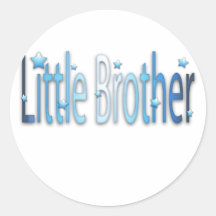 little.brother round sticker