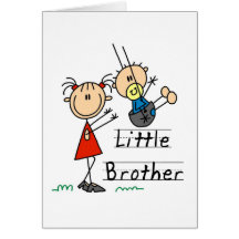 Little Brother with Big Sister Tshirts Card