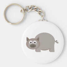 Little Brown Pig Keychains