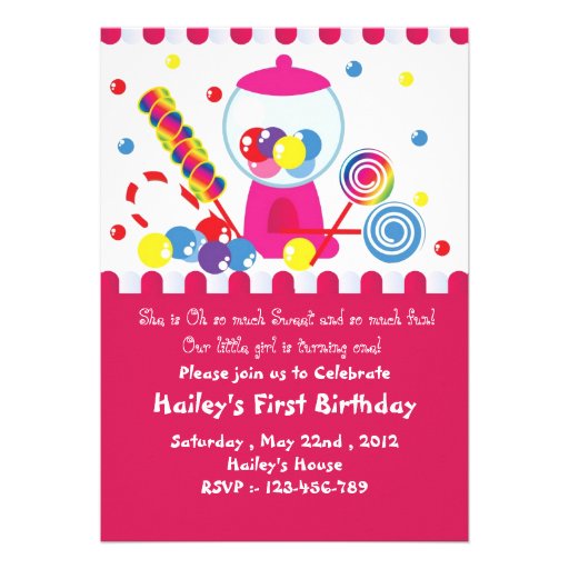 Little Candy Shop Invitation