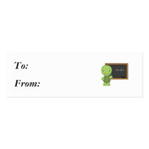 little chalkboard turtle business card template