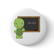 little chalkboard turtle pin