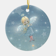 Little Christmas Star Angel Ornament
