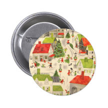 Little Christmas Village Buttons