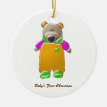 LITTLE CLOWN BEAR CHRISTMAS ORNAMENT