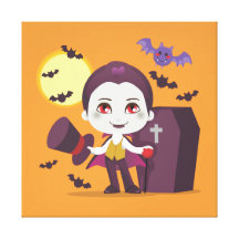 Little Count Dracula Canvas Prints