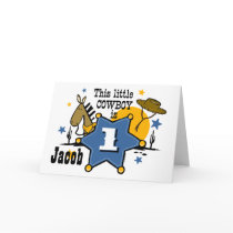 Little Cowboy 1st Birthday  Card