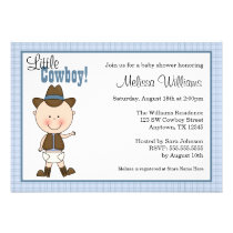 Little Cowboy Baby Shower Invitations invitations