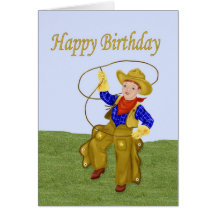 Little Cowboy Birthday Card