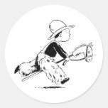 Little Cowboy Round Sticker