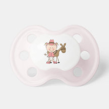 Little Cowgirl Pink Western Wear Pacifiers