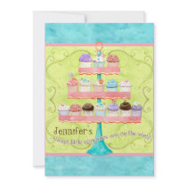 Little Cupcake, Twin Baby Shower Invitations
