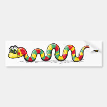 Little Cute Snake Bumper Stickers