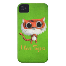 Little Cute Tiger Case-Mate iPhone 4 Cases