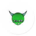Little Devil Cartoon Head Face Horns Graphic Ympe stickers