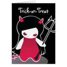 Little Devil Halloween Card for kids