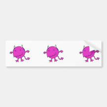 little devil inside hot pink bumper sticker