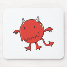 little devil inside red mousepad