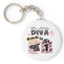 Little Diva 1st Birthday Tshirts and Gifts Key Chain