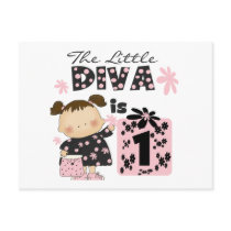 Little Diva 1st Birthday Tshirts and Gifts Postcards